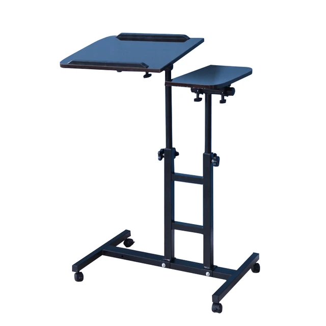 Portable Bed Table Adjustable Standing Laptop Desk Foldable Laptop Computer Table Black