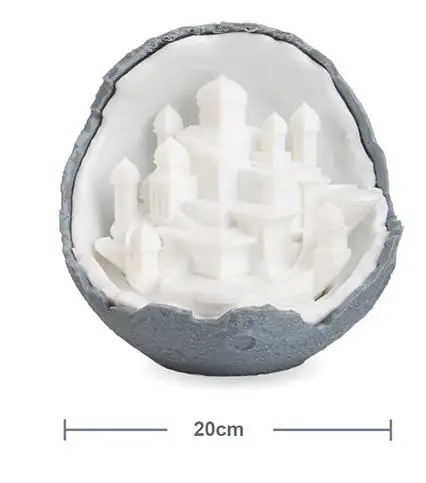 20CM Творческий 3D одежды с принтом в виде звезд замок лампы 15/20 см дистанционного Управление RGB светодиодный ночной Светильник USB Перезаряжаемые настольная лампа украшение дома - Испускаемый цвет: 20CM