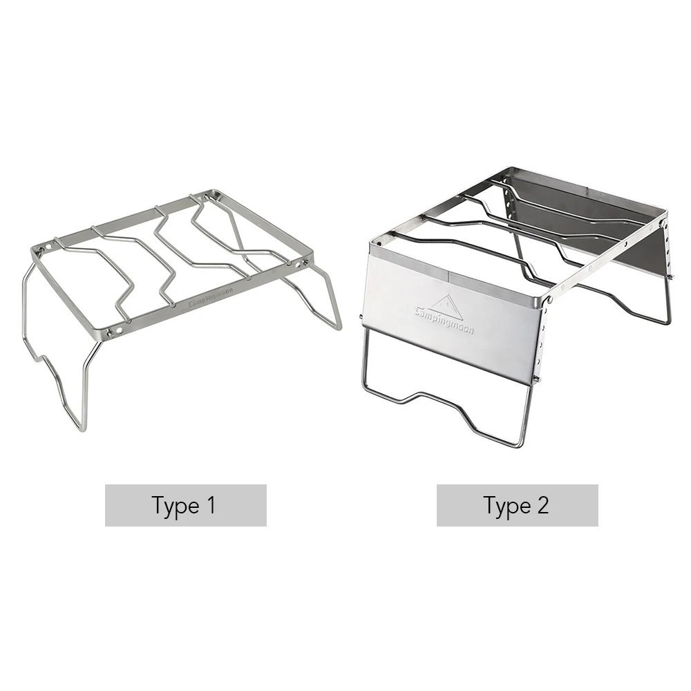 Camping Grill with Windproof Boards Folding BBQ Grill Rack with Storage Bag Camping Stove for Camping Hiking Travel Picnic
