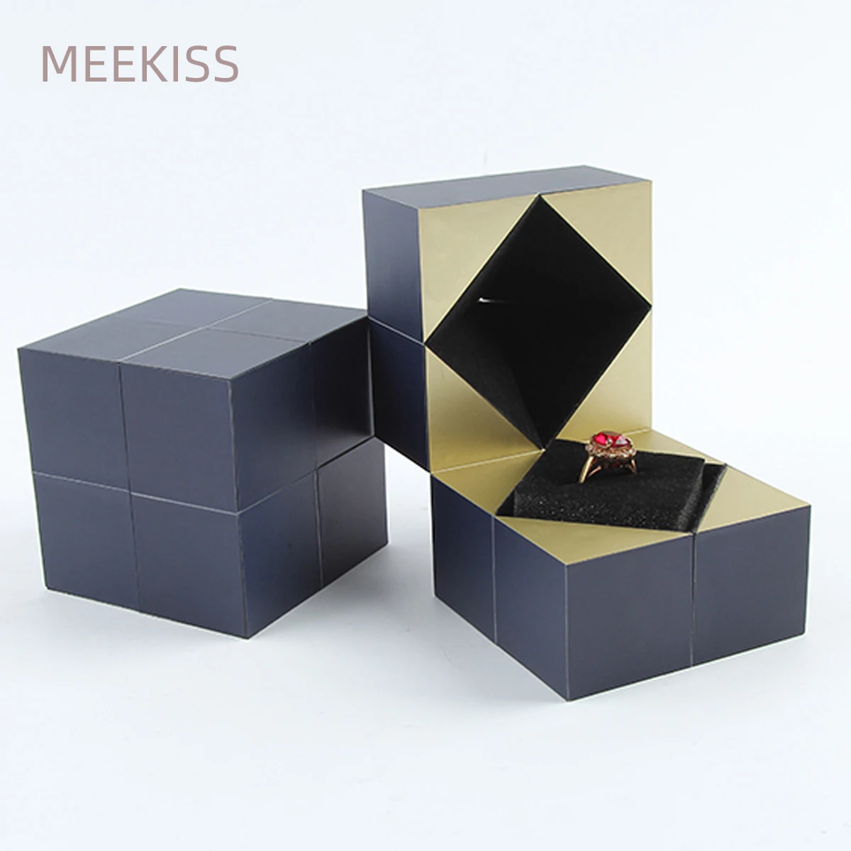 New Rubik's Cube Creative Jewelry Box Valentine's Day Gift Jewelry Box Wedding Ring Box Proposal Rubik's Cube Ring Box
