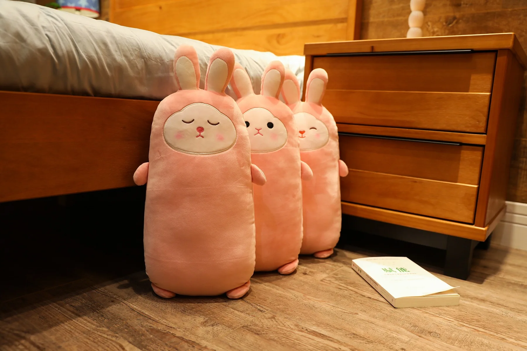 Kawaii Длинный розовый кролик Тоторо Плюшевые игрушки Мягкая мультяшная Подушка Мягкие животные плюшевые подушки детские спящие ворс милая кукла