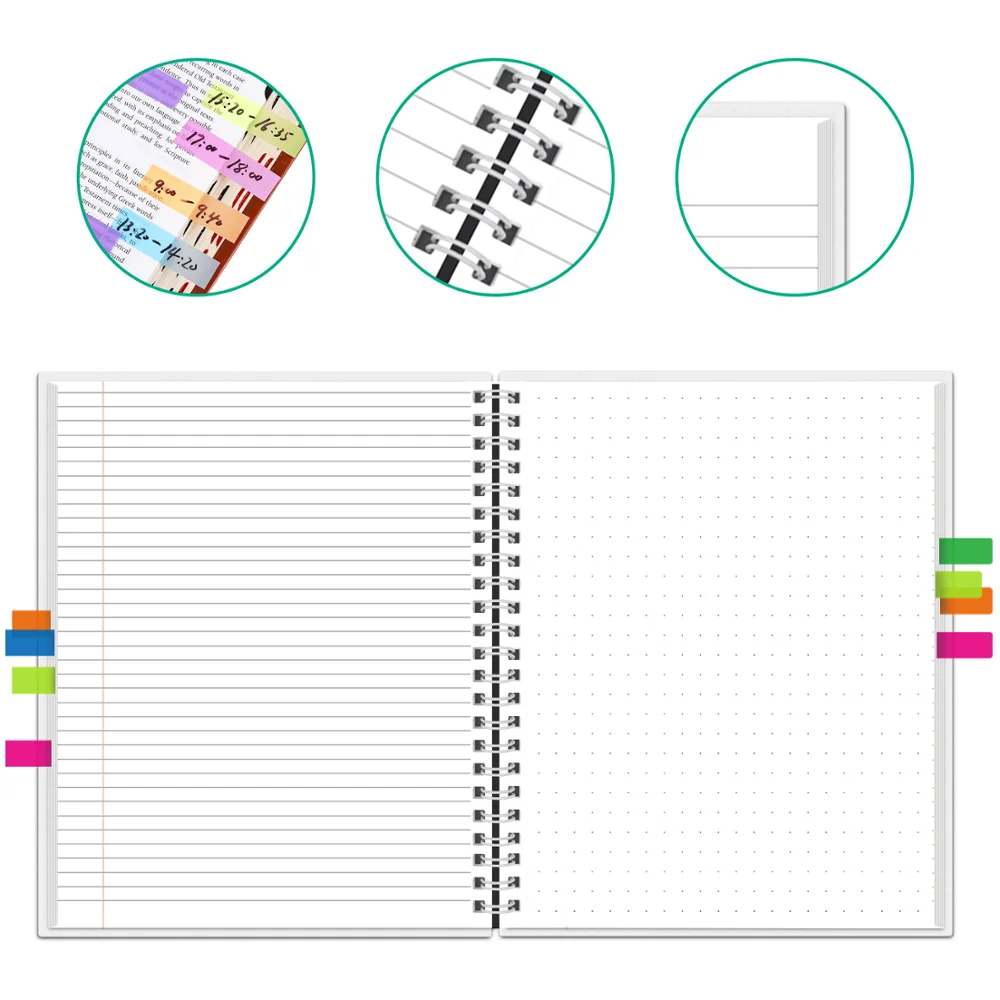 NEWYES A4 Smart Erasable Notebook Paper Reusable Wirebound Black Notebook App Connect Microwave Erase With pen for kids Students