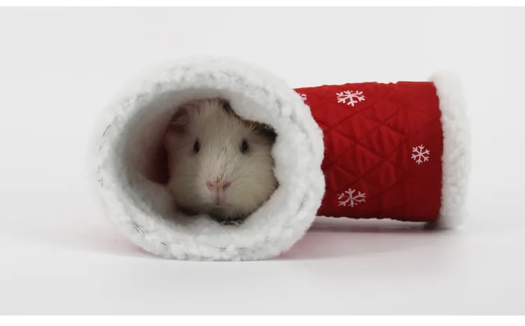 NEISHUI Hamster Channel Hedgehog Tunnel Toy Winter Guinea Pig Warm Tube Gerbil Rat Playing Hideout Bed for Small Pet Animal 