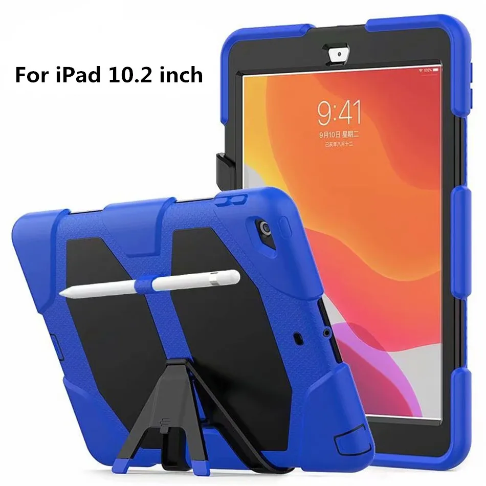 Blue Для Apple ipad 10,2 7-Goo панель A2200 A2198 A2232 с карманом чехол противоударный - Цвет: Blue