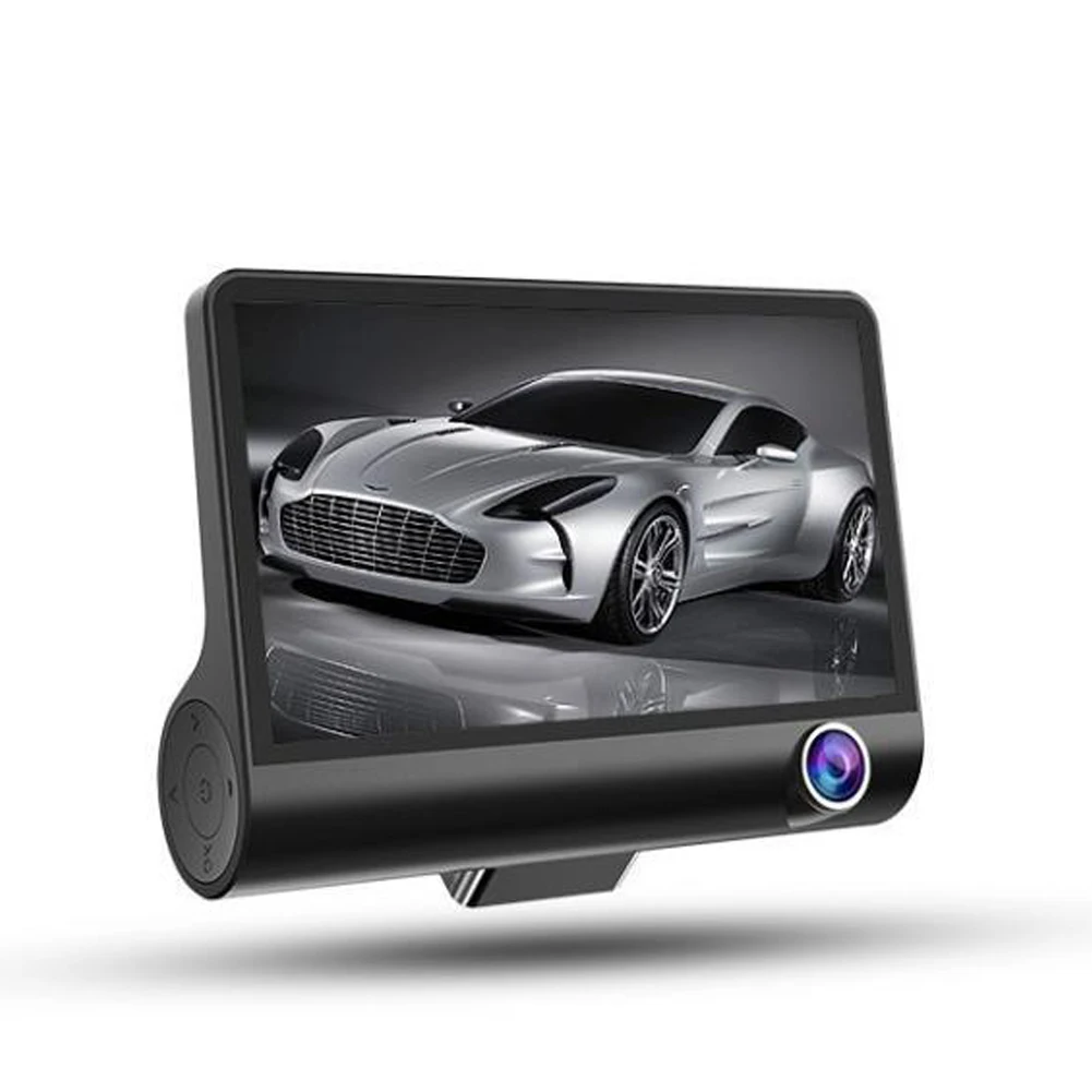 Автомобильный видеорегистратор 1080P HD 140 ° 3 камера s объектив 4,0 дюймов видеорегистратор двойной объектив с камерой заднего вида g-сенсор видео dvr рекордер видеорегистратор