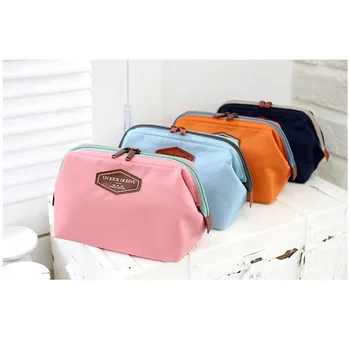 

New Multifunctional Large Capacity Trend Fashion Cotton Portable Cute Toilet Bag Steel Frame Simple Cosmetic Bag