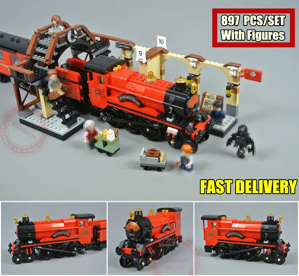 

New Power Functions Hogwarts Express Train Station Fit Legoings Technic Potter Figures Building Block Brick 75955 Toy
