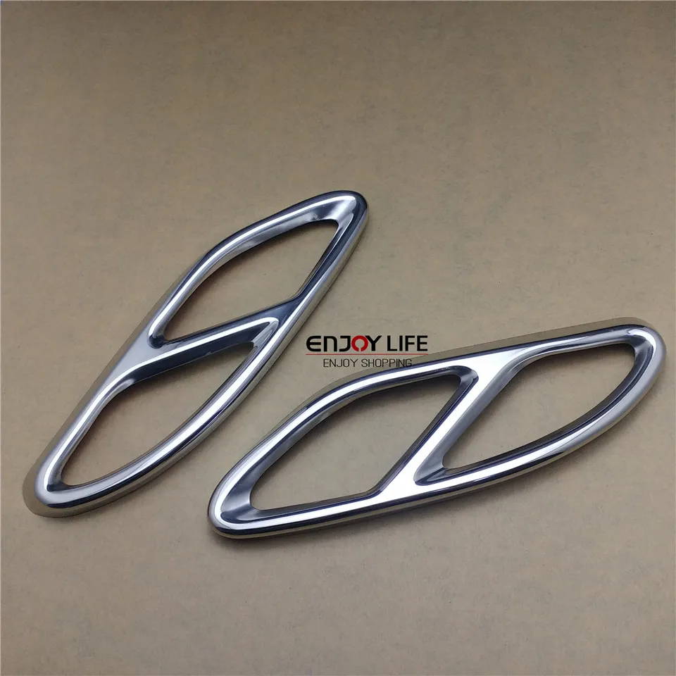 Rear Dual Exhaust End Pipe Sticker Cover Trim For Mercedes Benz GLE Class W166 & Coupe C292 2015