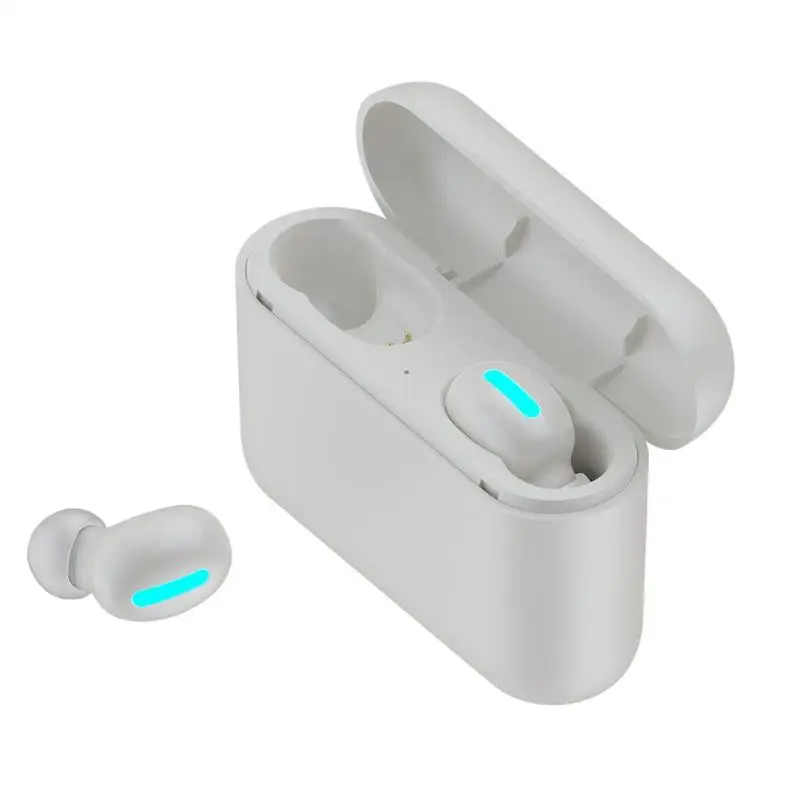 HBQ-Q32 Bluetooth наушники Беспроводной спортивные наушники для бега с зарядный чехол легкость переноски удобный Перевозчик - Цвет: White B