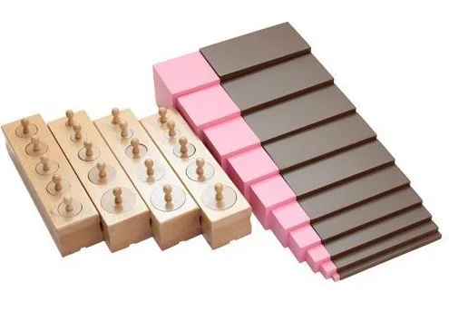 

Montessori Family Socket Cylinder Montessori Teaching Aids Set Children'S Educational Early Childhood Version Pink Tower zong se