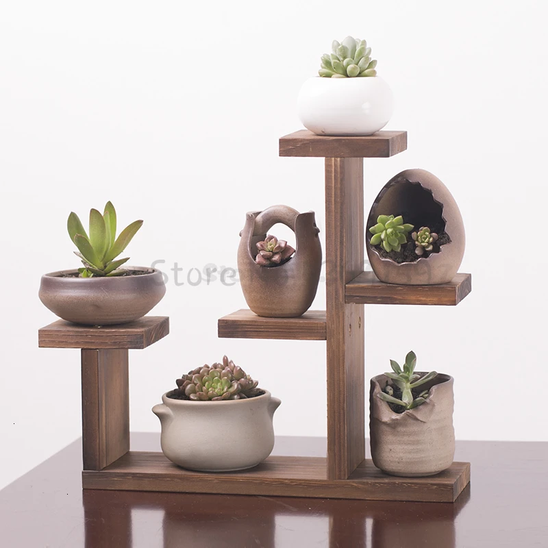 Desktop Bay Window Table More Meat Flower Shelf Indoor Living Room Small Flower Stand Balcony Flower Pot Rack Storage Decoration
