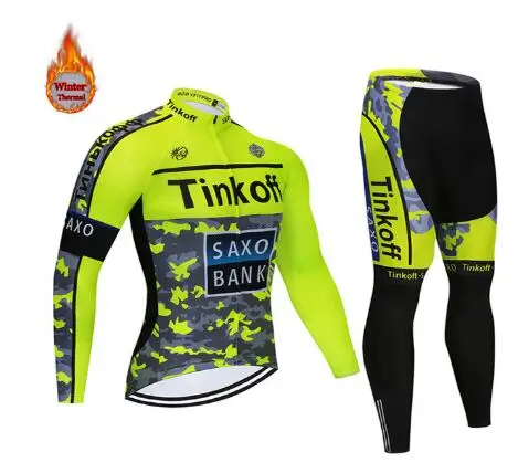 Tinkoff Зимняя Теплая Флисовая велосипедная одежда длинные комплекты весна лето