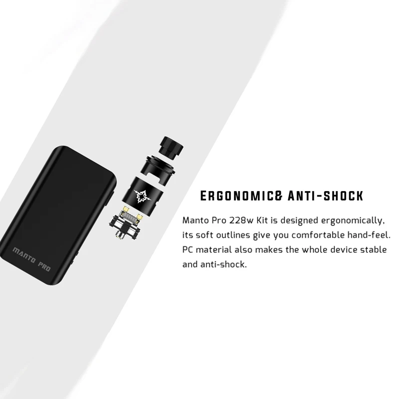 Rincoe Manto pro 228 Вт RDA Vape KIT электронная сигарета испаритель 220 Вт коробка мод с 24 мм Диаметр бака Vape мод без батареи