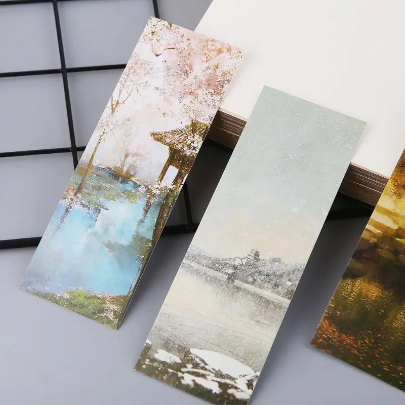 30 шт творческий Китайский стиль бумаги Bookmarks патио двора картина карты Ретро красивые закладки в коробке памятные подарки