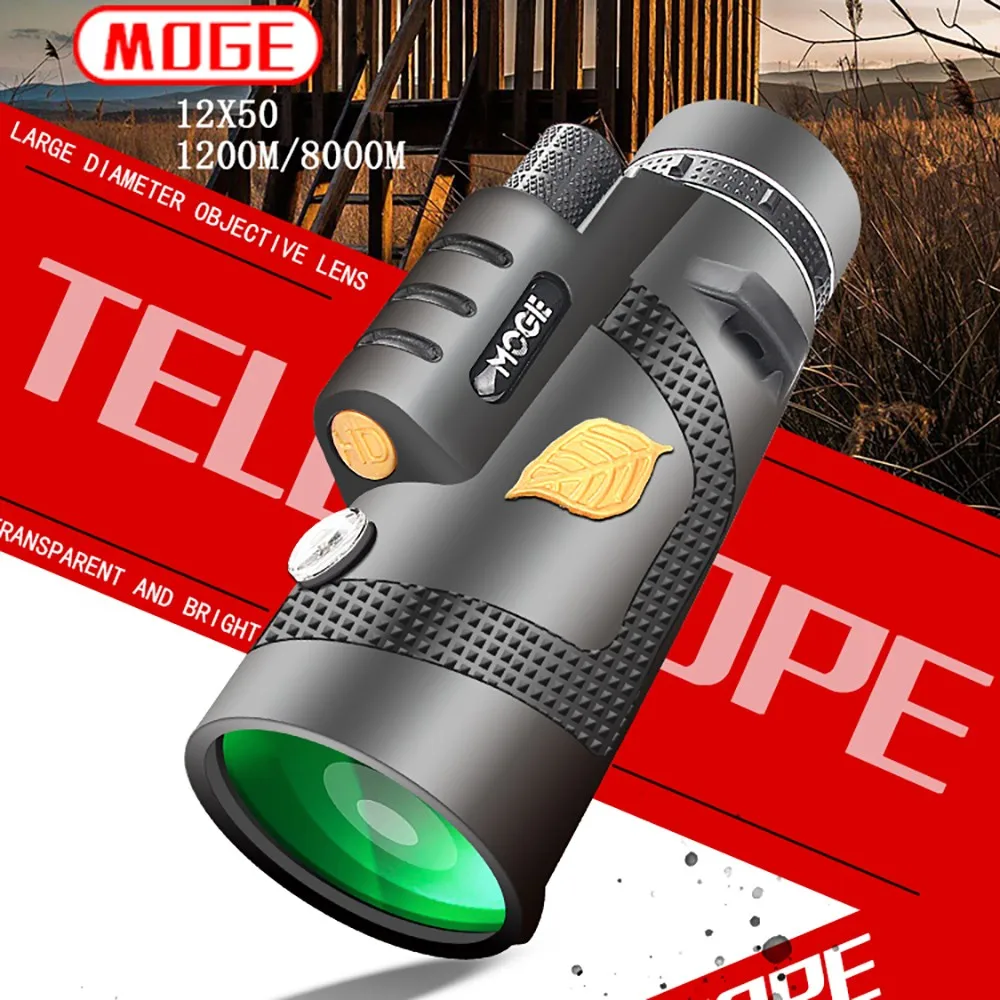 

12x50 Powerful Monocular High Quality Zoom Professional Low Light Night Vision Telescope Binocular for Outdoor Military Hunting