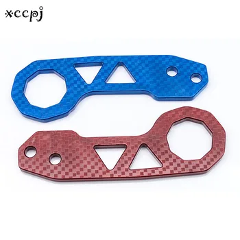 

XCCPJ Carbon Pattern Rear Tow Towing Hook for Universal Car Auto Rear Bumper Trailer Ring Aluminum Racing Trailer Hook for JDM