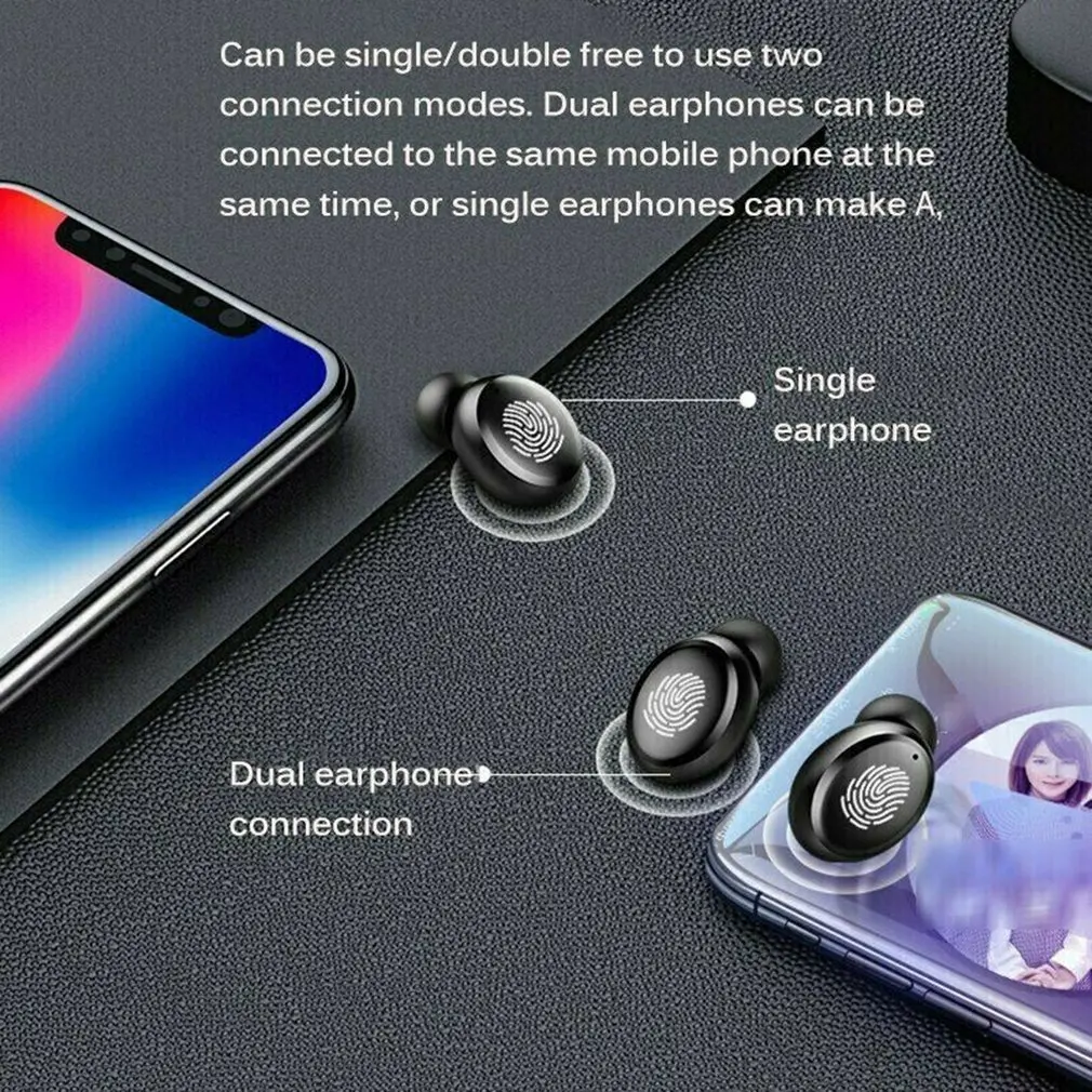 Bluetooth 5,0 наушники 8D стерео беспроводные наушники спортивные водонепроницаемые Handsfree наушники гарнитура с 4000 мАч power Bank
