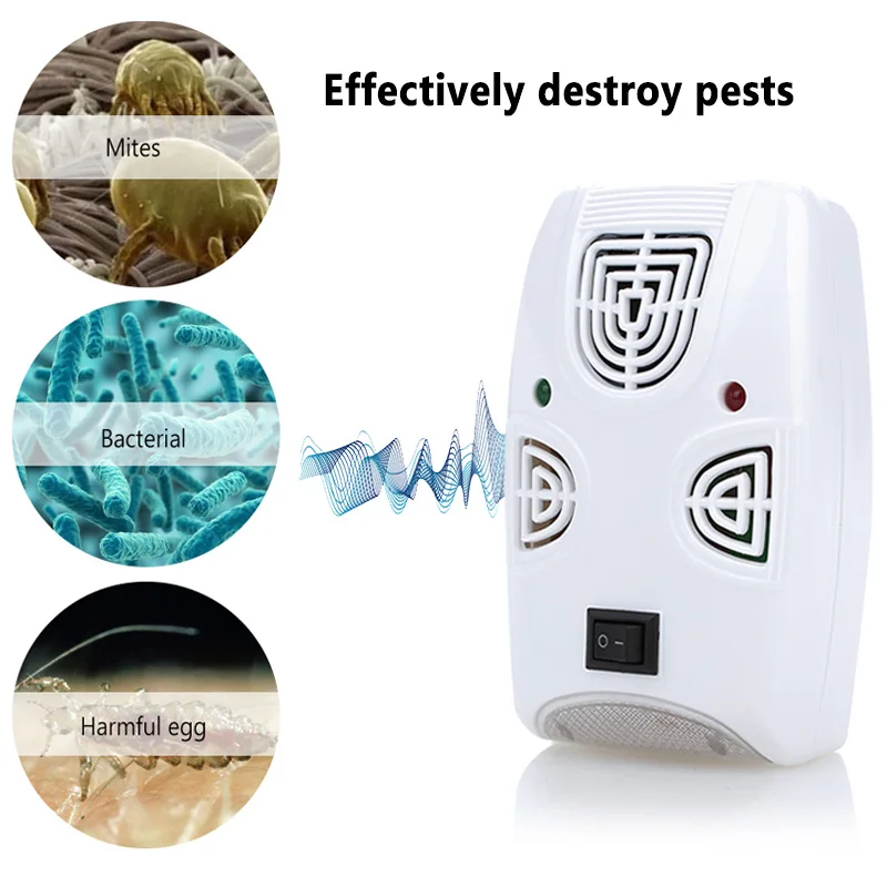 

Except Worm 2W Ultrasonic Insecticide Ultrasonic Deworming ABS Killing Pests Safety Family Bedroom Environmental Protection