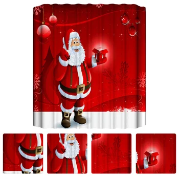 

1 Pc Shower Curtain Bathroom Curtain Waterproof Shower Curtain for Xmas Hotel Decor