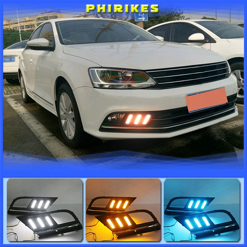 

Fog lamp For Volkswagen VW Jetta Sagitar MK6 2015-2018 car styling driving LED DRL Daytime Running Light Daylight