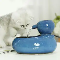 Диспенсер для воды для домашних животных автоматический фонтан для кормления кошек Электрический Керамический питьевой фонтан для кошек