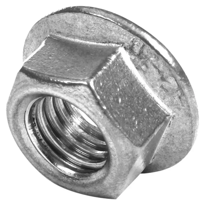 Диаметр M10x1.5mm 304 нержавеющая сталь зубчатые шестигранные фланцевые гайки 12 шт