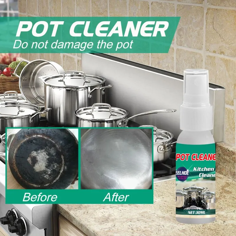 

30ml Kitchen Grease Cleaner Rust Remove Kitchenware Descaling Detergent Multi-purpose Cleaner Spray Heavy Oil Remover M