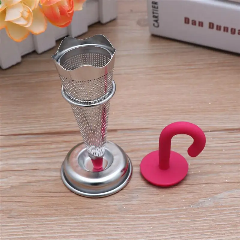 Stainless Steel Creative Umbrella Tea Infuser Reusable Leaf Filter Strainer Kitchen Accessories for Kitchen Making Tea