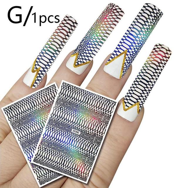 Ice Patch Nail Sticker Japanese Aurora Ice Sticker Decals Self Adhesive Nails Design Sticker Manicure Decoration