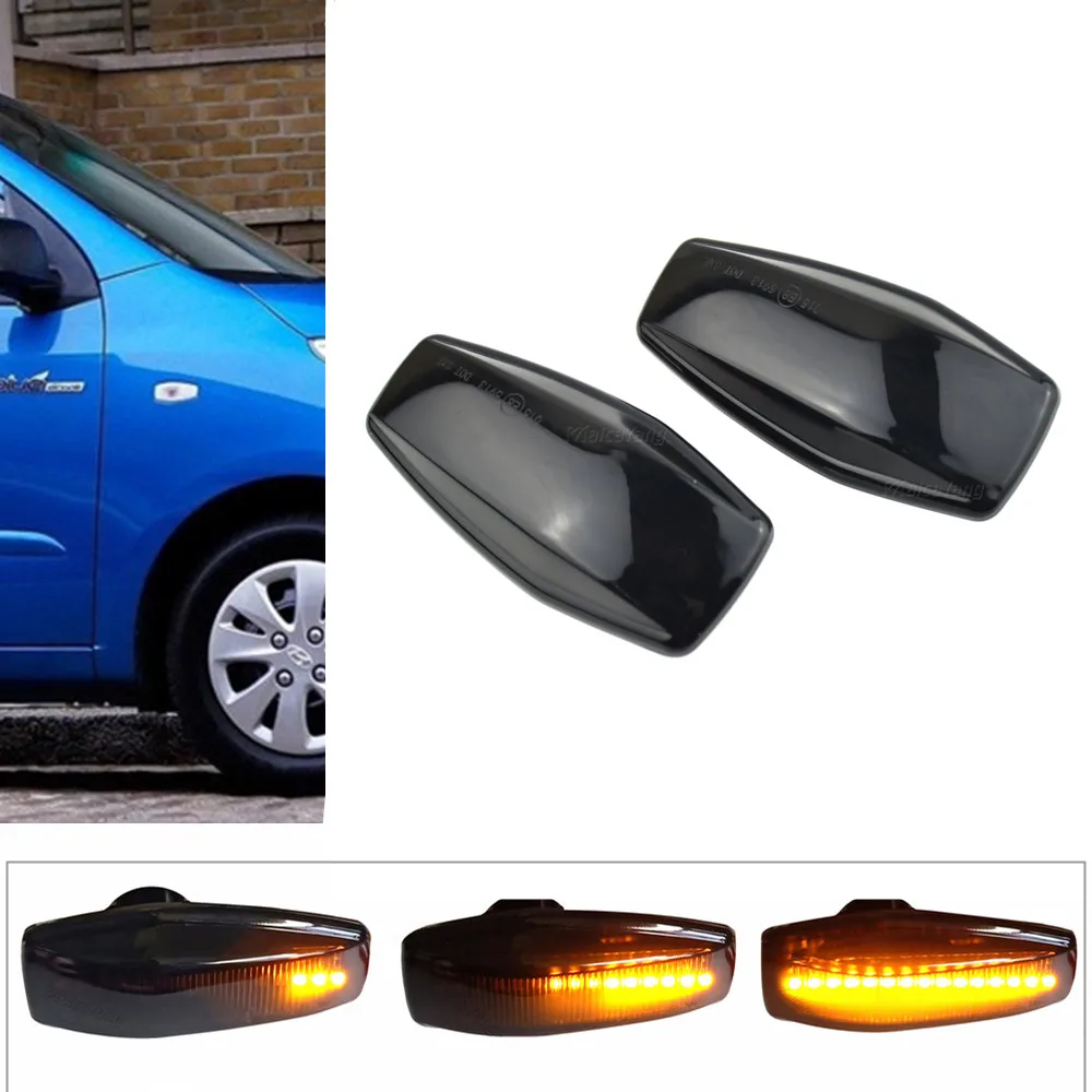 

High Quality 2Pcs For Hyundai Flowing Indicator Plug Play Streamer LED Side Marker Turn Signal Light For Elantra Getz XG Tucson