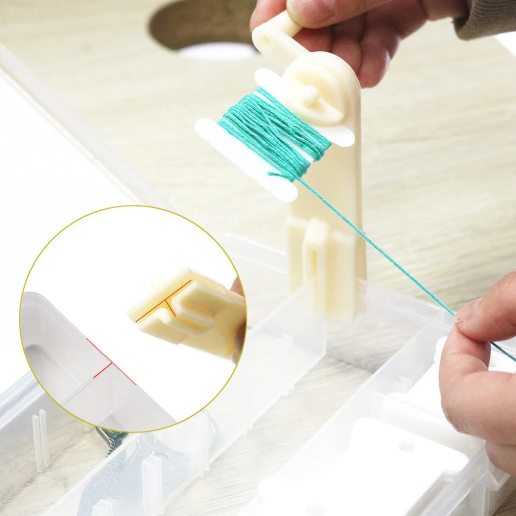 

Plastic Stitching Yarn Bobbins Cross Stitch Spool Weave Winder Embroidery Thread Organizer Holder