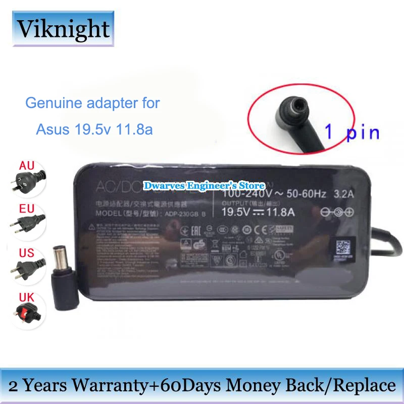 

Genuine ADP-230GB B Ac Adapter 19.5V 11.8A for Asus GL702 GL703 GL503 Laptop