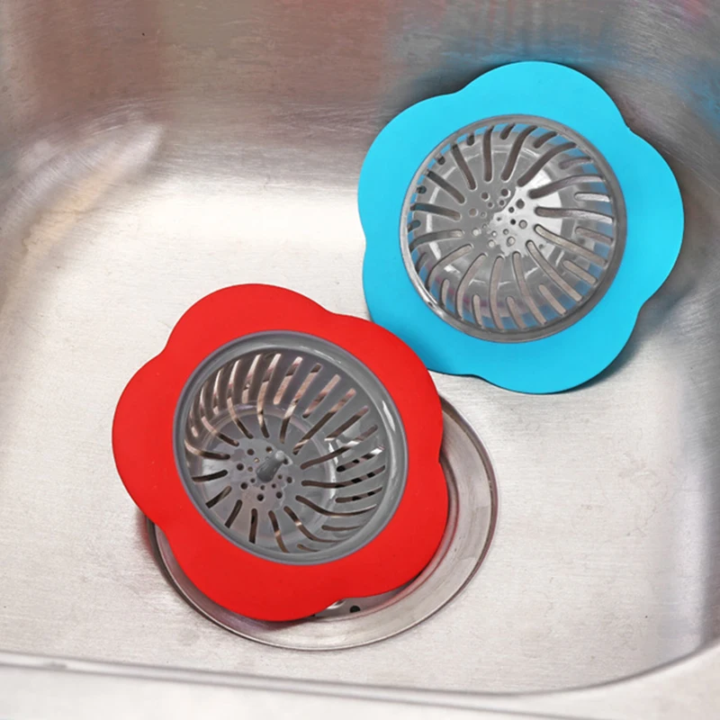Hair Catcher Stopper Stainless Steel Bathtub Shower Drain Hole Filter Trap Metal Wire Sink Strainer Kitchen Bathroom Accessories
