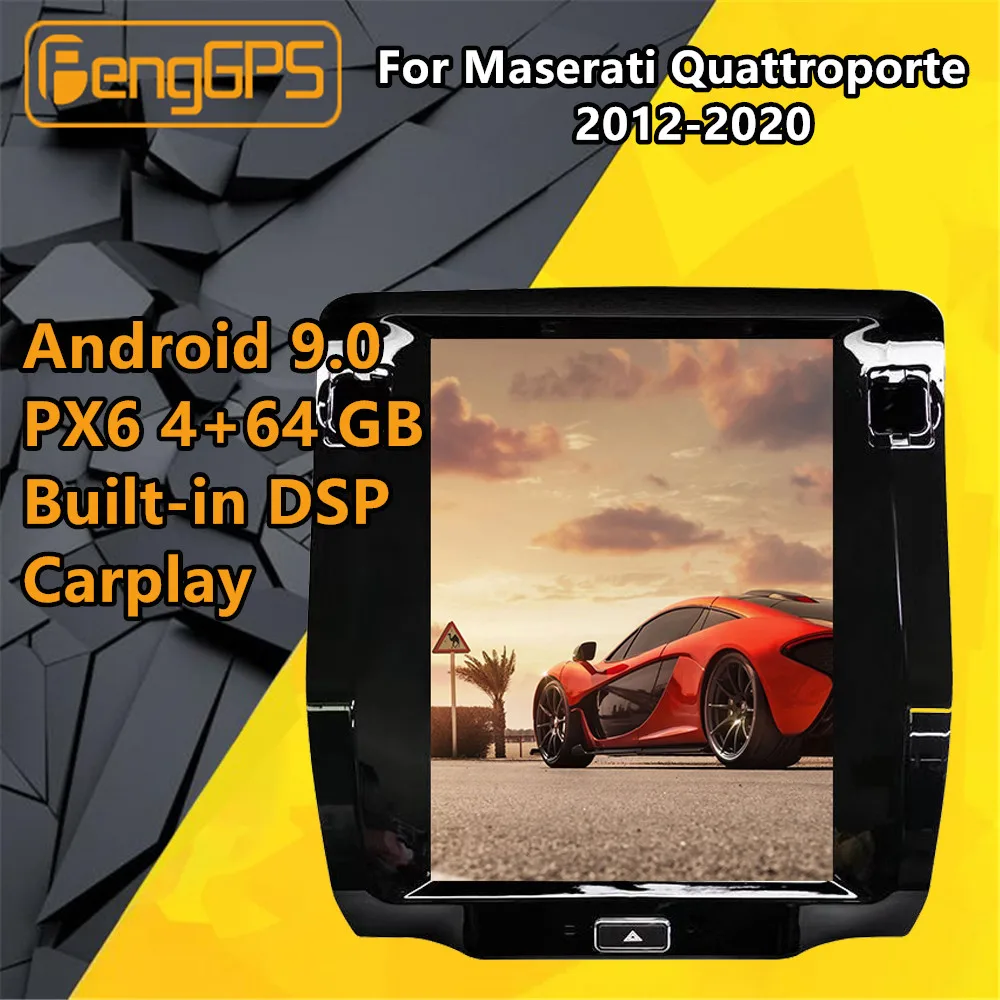 Экран Tesla Android PX6 для Maserati Quattroporte 2012 2020 CARPLAY автомобильное мультимедийное стерео