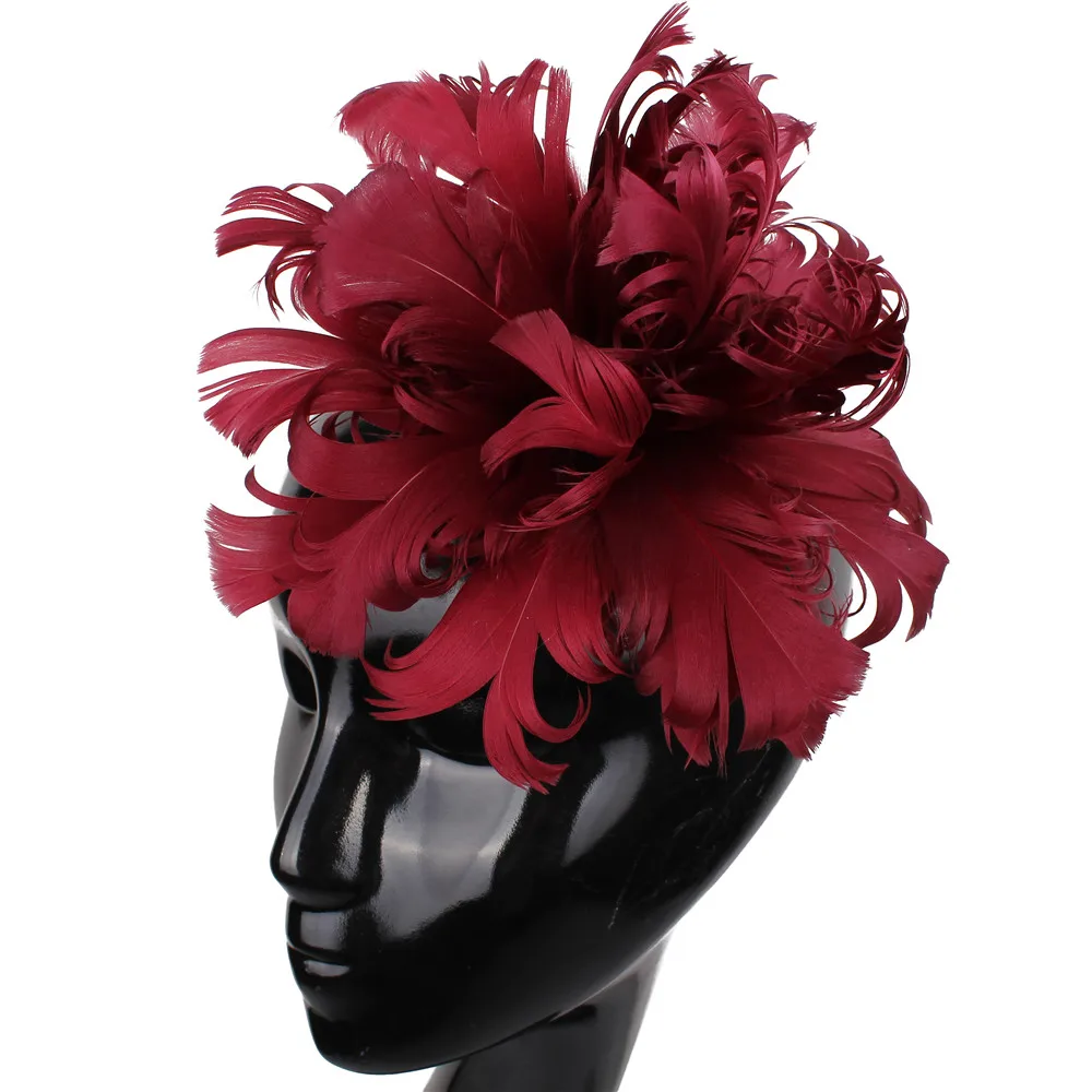 Бесплатная доставка многие цвета высокого качества перо цветы, хорошие аксессуары чародей волосы/броши/партийные шляпы/свадебные шляпы FS61