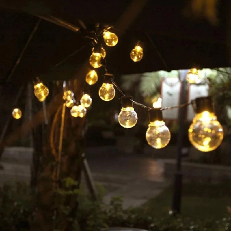 

38 LED Bulbs Solar Powered/AA Battery Lamp 6M 10M String Lights Outdoor Holiday Home Curtain Garden Xmas Party Anniversary Decor