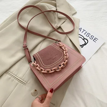 

2020 new trendy fashion hit color small square bag wild ins single shoulder messenger bag womens handbags and purses