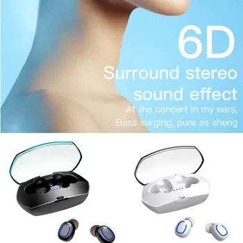 

Replacement for Android IOS Wireless Earphones Bluetooth 5.0 Headphones Earbuds Waterproof Earphone Charging Box