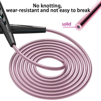 

Solid Ergonomic PVC Indoor Sports Skipping Office Home Fitness Adjustable Jump Rope Adults Kids Anti Slip Handles Gym