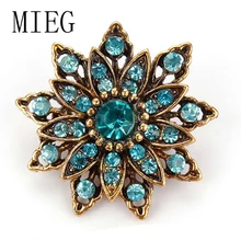 MIEG винтажные позолоченные Цветочные Броши для женщин свадебный букет из горного хрусталя Bijoux Pins одежда ювелирные изделия аксессуары