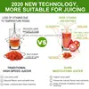 Juicer, Slow Masticating Juicer, Cold Press Juicer Machine Easy to Clean, Higher Juicer Yield and Drier Pulp, Reverse Function 3