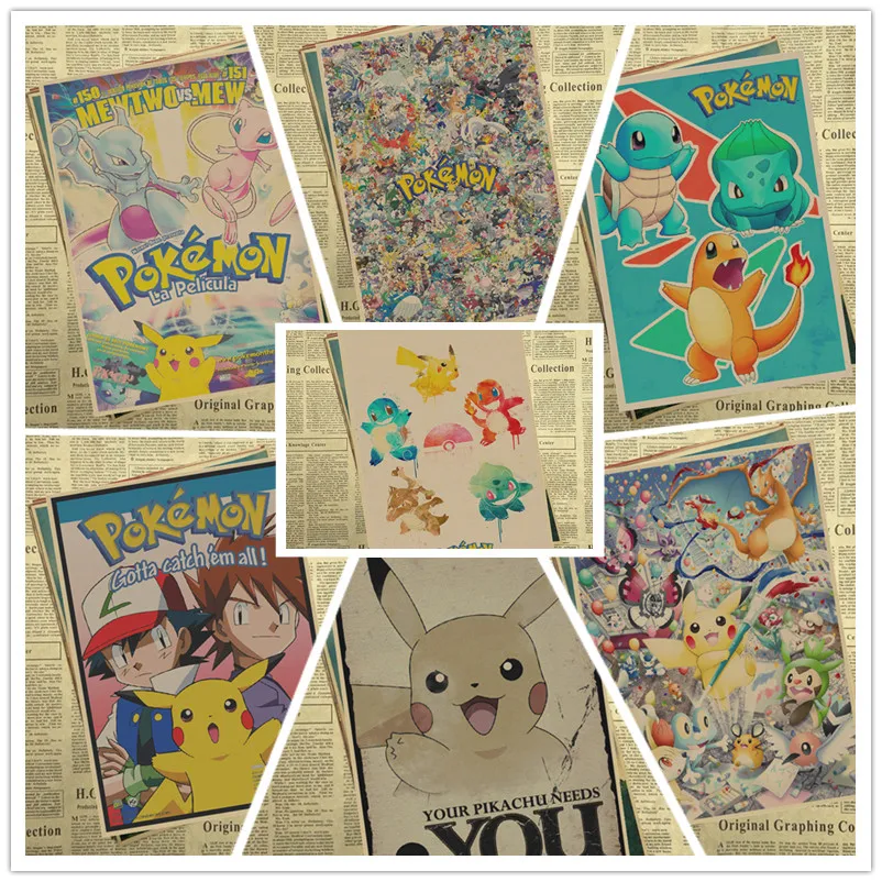 Карманные винтажные постеры Монстр для дома бара гостиной Декор крафт-бумага