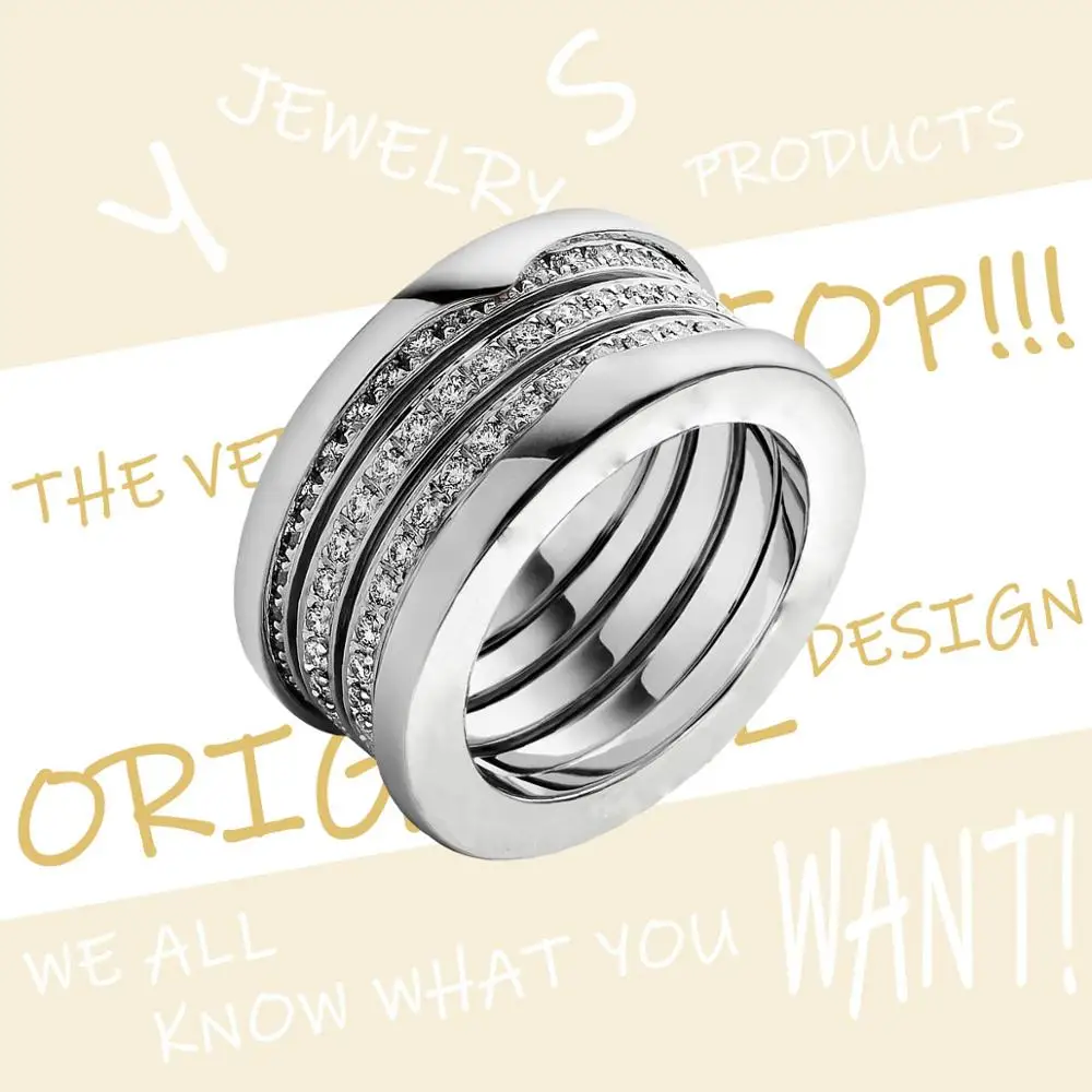 a YS ring Стерлинговое Серебро Топ Версия дизайн римское кольцо набор Циркон Классическая мода - Цвет основного камня: a