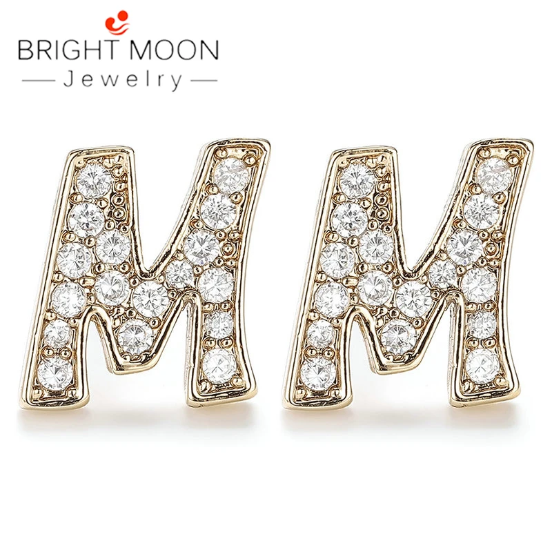 Bright Moon Fashion Natural Freshwater Pearl Earrings Crystal Zircon Stud 925 Sterling Silver for Women M Jewelry | Украшения и