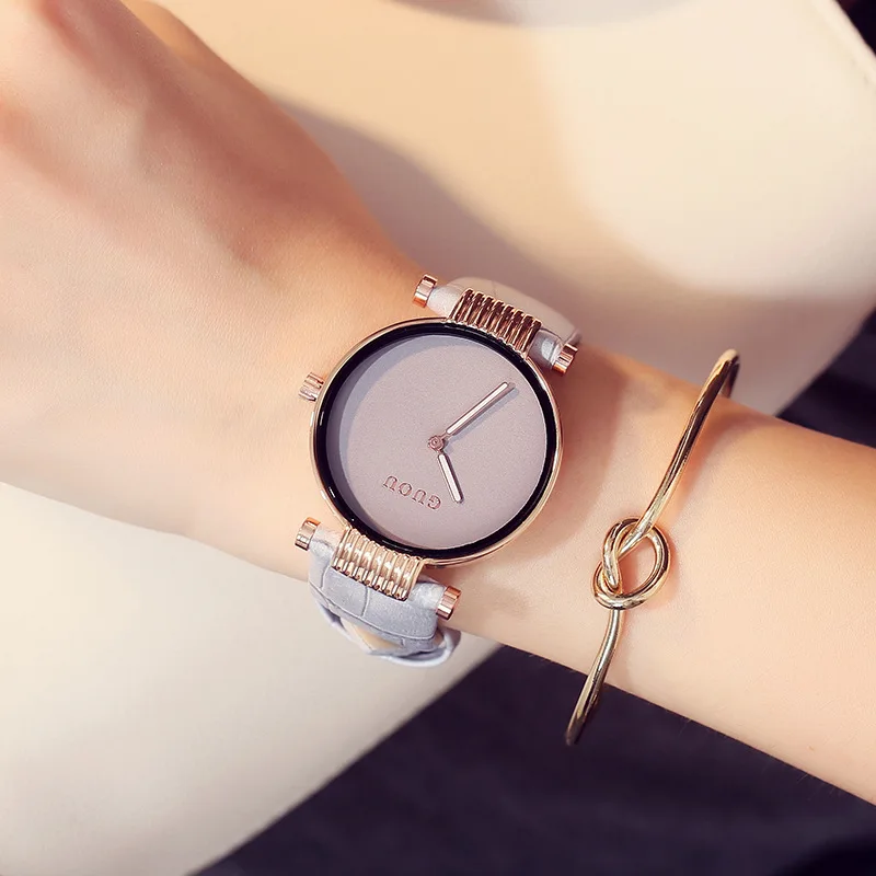 

Ancient Europe guou Simple Ladies' Watch 2019 Europe And America Non-Measuring-Style WOMEN'S Watch Genuine Leather Waterproof Co