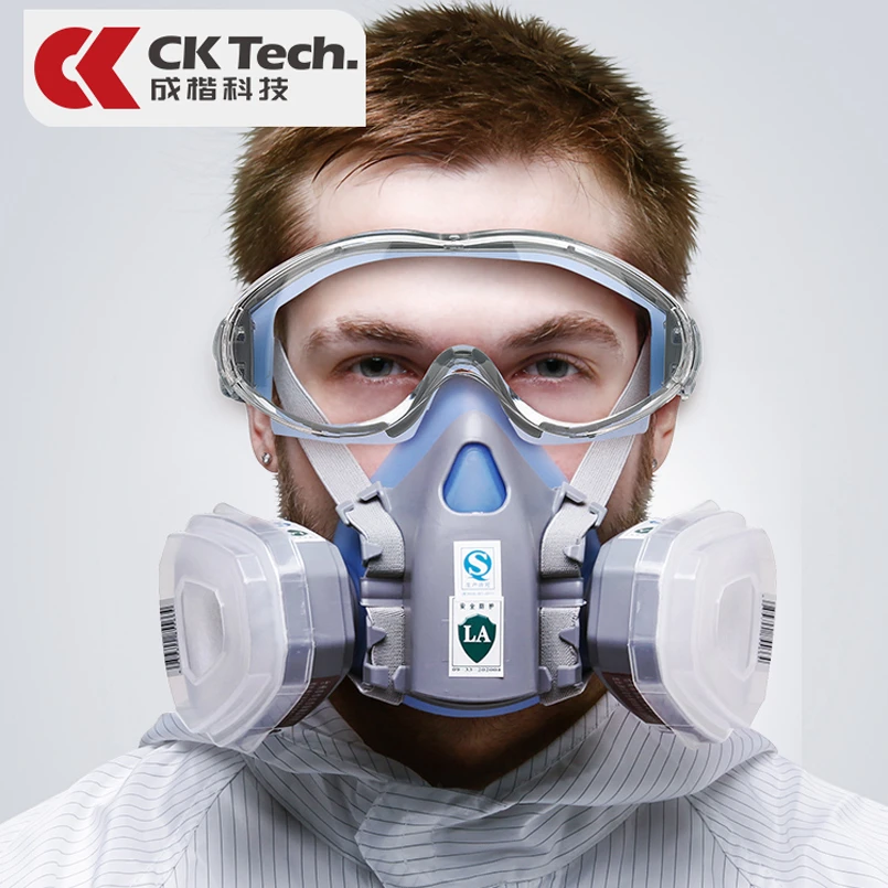 CK Tech. Противогаз химический спрей анти-туман краски органический газ защитный респиратор с очками промышленные граффити маски