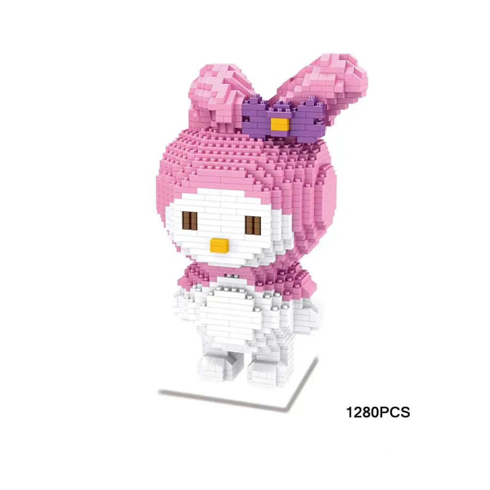 

hot LegoINGlys creators cartoon Hello kt cat kitty Melody rabbit nano micro diamond building blocks model bricks toys for gifts