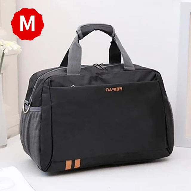 Scione Classic Travel Business Handbag Men Waterproof Cabin Luggage Tote Suitcase Women Large Casual Sport Weekend Shoulder Bag Black M