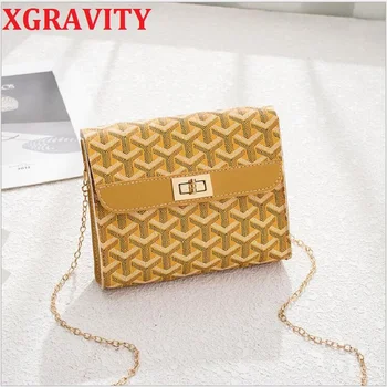 

XGRAVITY New Fashion Korean Design Women Flaps Female Casual Shoulder Bags Elegant Clutch Handbags Ladies All Match Phone Bag 24