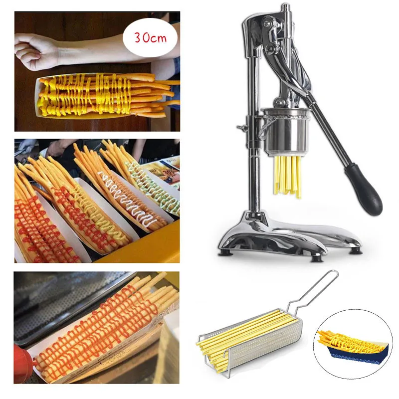 

Manual Super Long 30cm Potato Ships Squeezers Machine American Fried Potato Chip Maker Tools French Fries Cutters Slicers